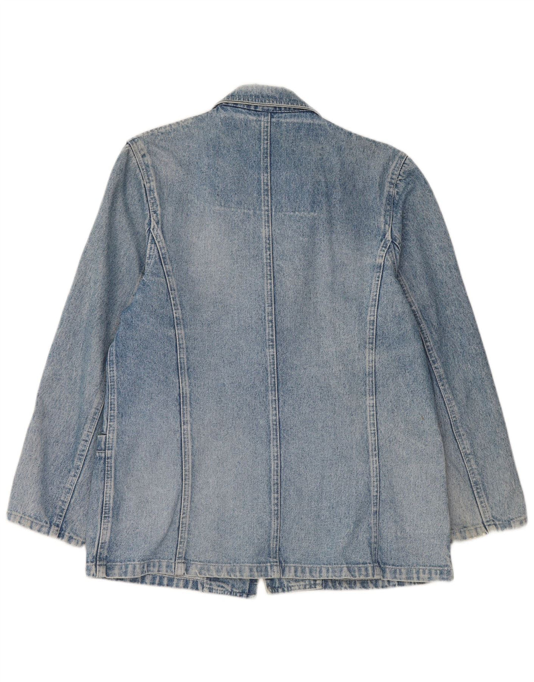 Bianca Maria Caselli Veste blazer en jean à 1 bouton pour femme UK 14 Bleu moyen