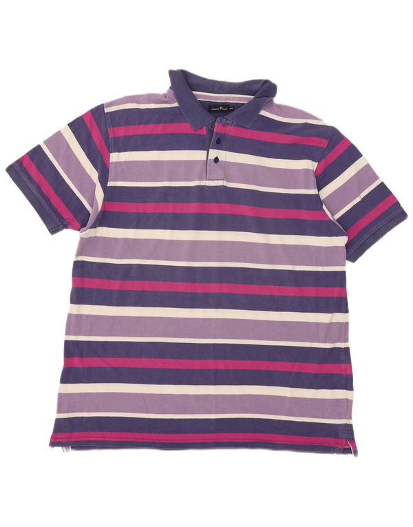 James Pringle Polo Homme 2XL Violet Rayé