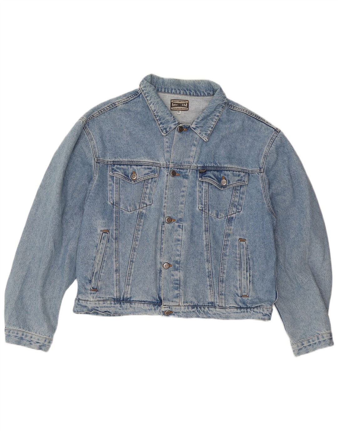 Veste en denim femme vintage UK 20 2XL Coton Bleu