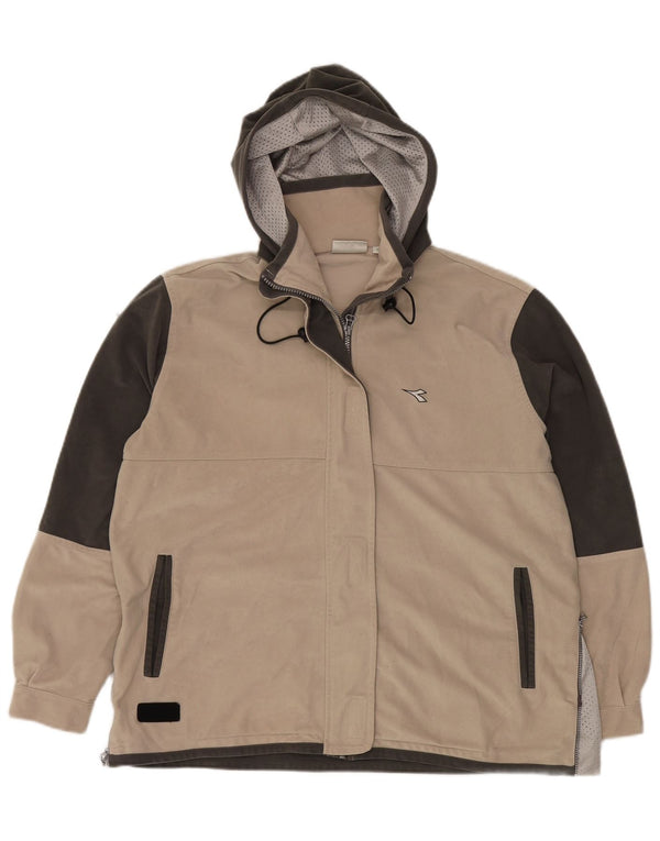 DIADORA Veste de survêtement surdimensionnée pour femme UK 14 Beige moyen