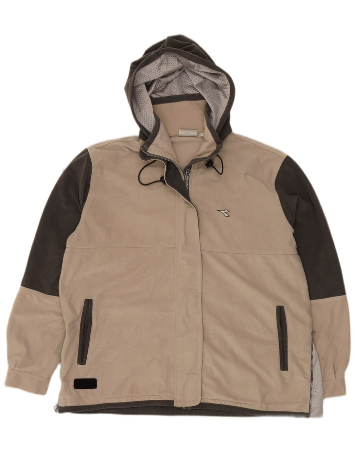 DIADORA Veste de survêtement surdimensionnée pour femme UK 14 Beige moyen