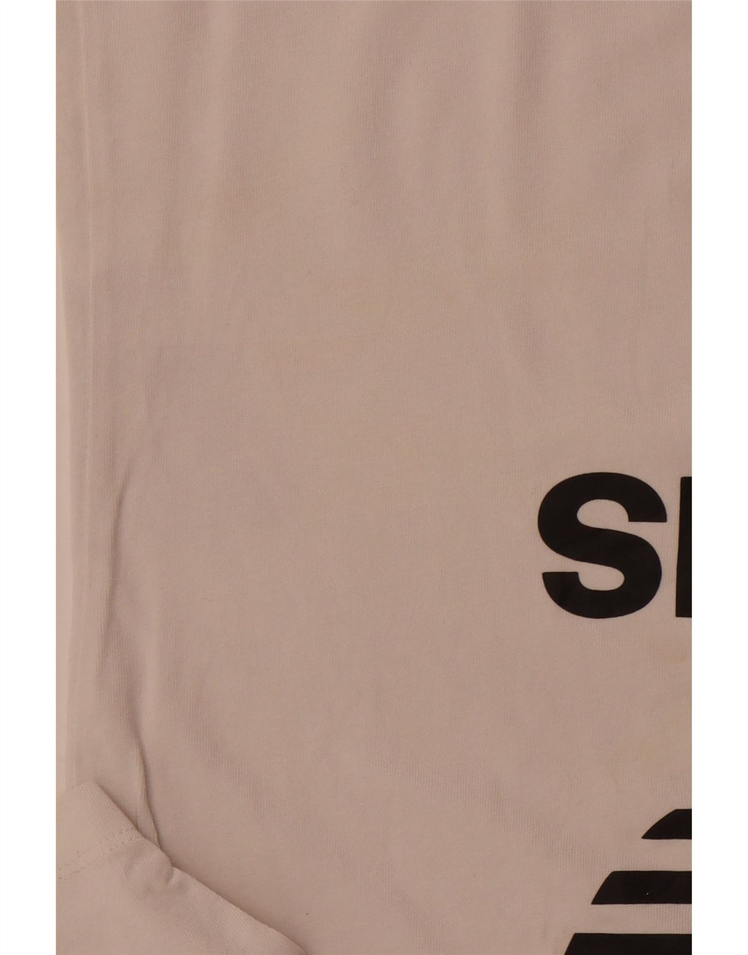 ADIDAS T-shirt graphique pour femme UK 10 Petit coton blanc