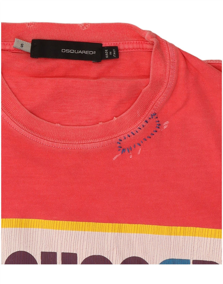 Dsquared2 Homme T-Shirt Graphique Haut Petit Rose