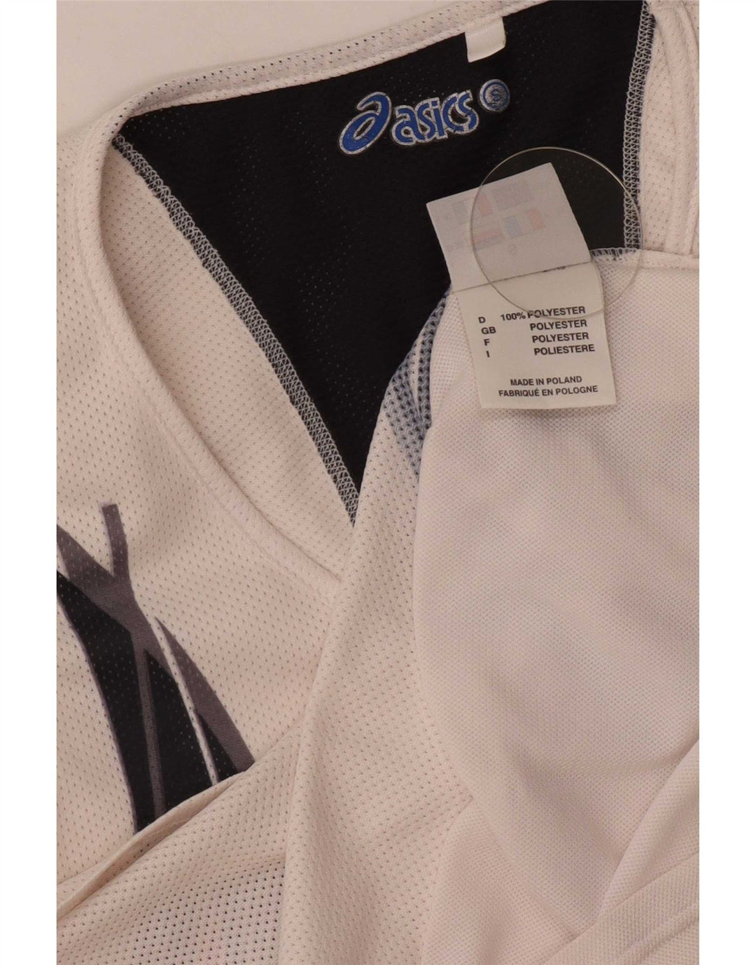 Asics Débardeur graphique pour femme UK 10 Small Blanc Polyester