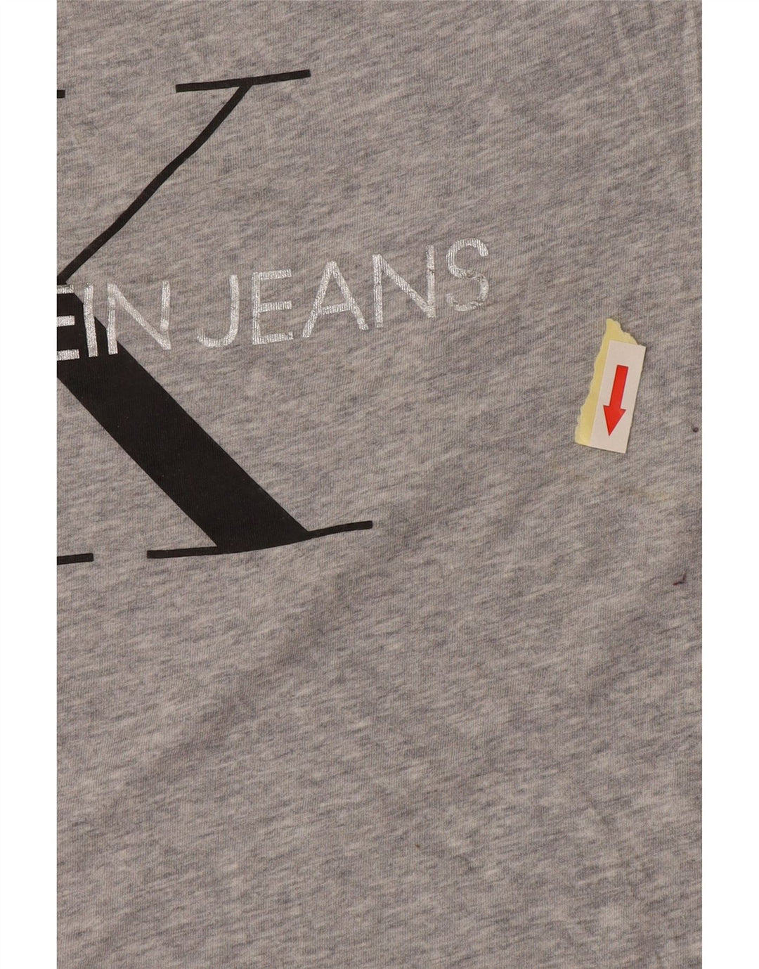 Calvin Klein T-shirt graphique pour femme UK 18 XL Gris Coton