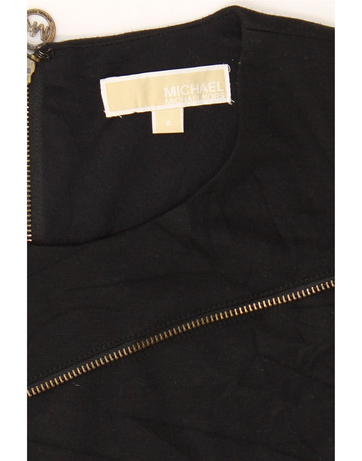 MICHAEL KORS Womens Sleeveless Sheath Dress US 4 Small Black Polyester Vintage Michael Kors and Second-Hand Michael Kors from Messina Hembry 