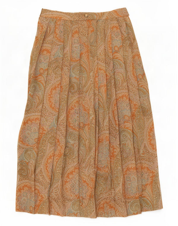 Marella Jupe plissée couteau pour femme UK 16 Large W30 Laine cachemire marron