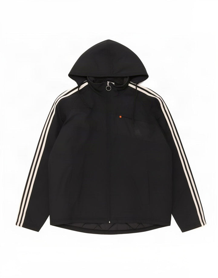 Adidas Veste rembourrée à capuche pour homme UK 38 Medium Noir Polyester