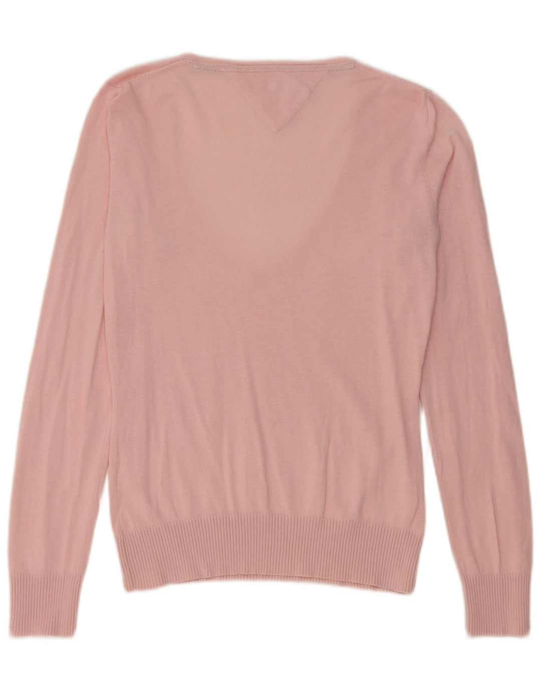 Tommy Hilfiger Pull col V pour femme UK 12 Rose moyen