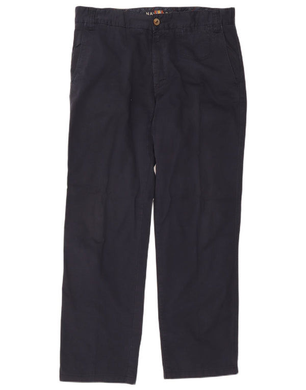 Navigare Pantalon Chino Droit Homme IT 52 XL W36 L30 Bleu Marine Coton