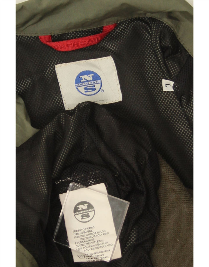 NORTH SAILS Veste Bomber Homme UK 40 Large Kaki Nylon