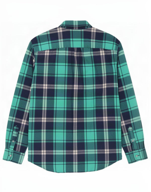 American Eagle Chemise Homme XL Vert Carreaux Coton