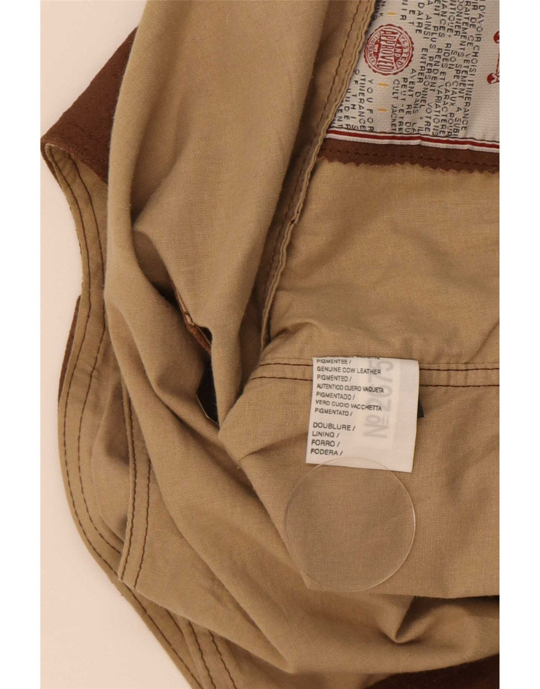 Gilet en daim homme vintage XL cuir marron