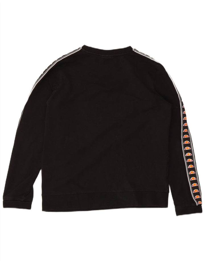 ELLESSE Pull-over Heritage Graphic pour femme UK 14 Noir moyen