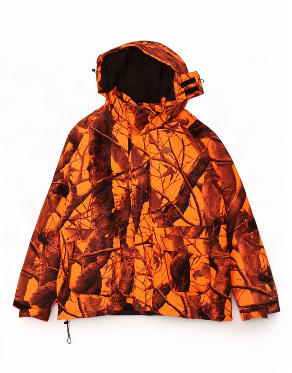 il Lago Veste coupe-vent à capuche pour homme UK 44 2XL Orange Camouflage