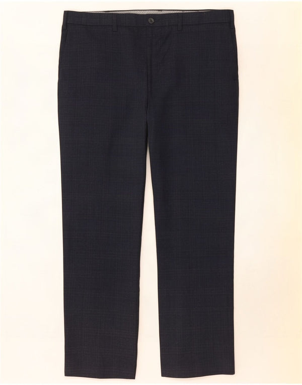 Marks & Spencer Pantalon décontracté droit pour homme W40 L29 Bleu marine Polyester