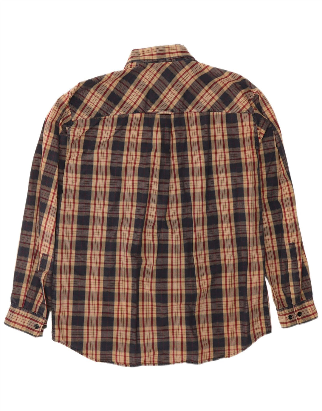 MARLBORO CLASSICS Chemise en flanelle pour homme en coton à carreaux marron