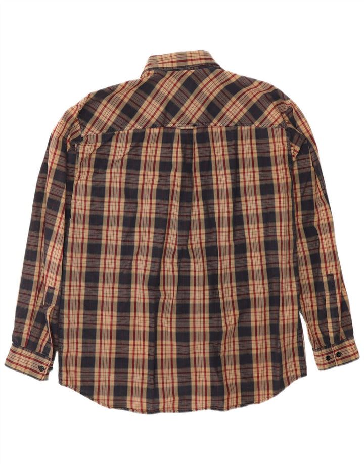 MARLBORO CLASSICS Chemise en flanelle pour homme en coton à carreaux marron