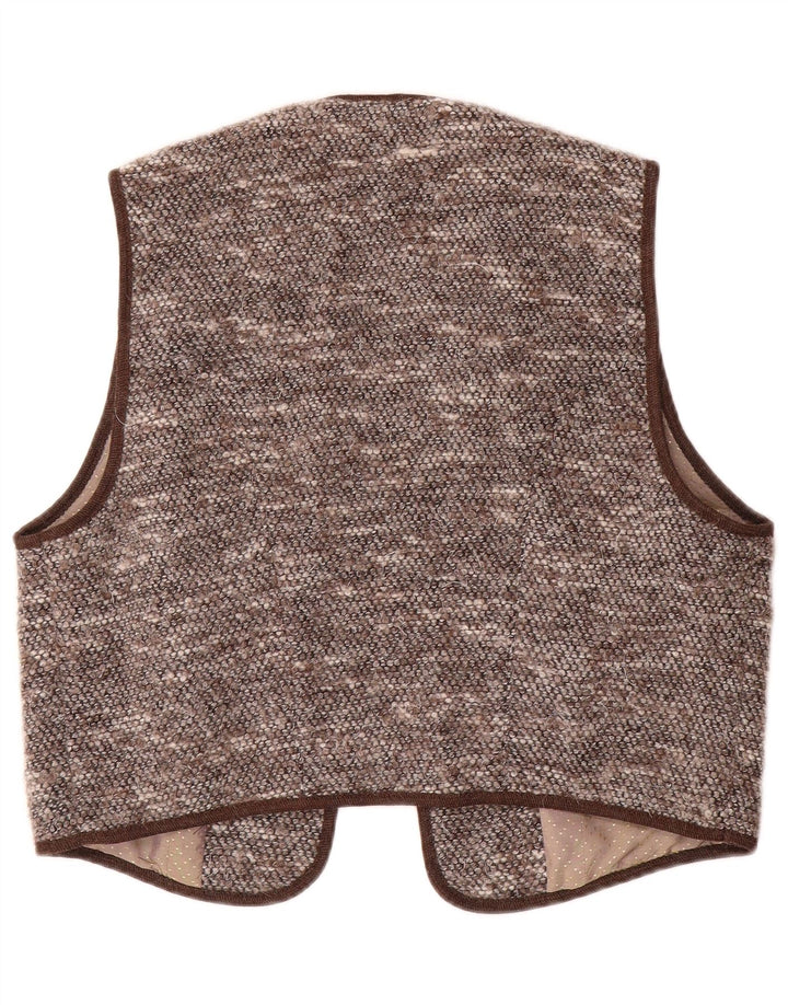 H.MOSER Gilet OPEN Femme IT 44 Marron Moyen Floral Polyacrylique