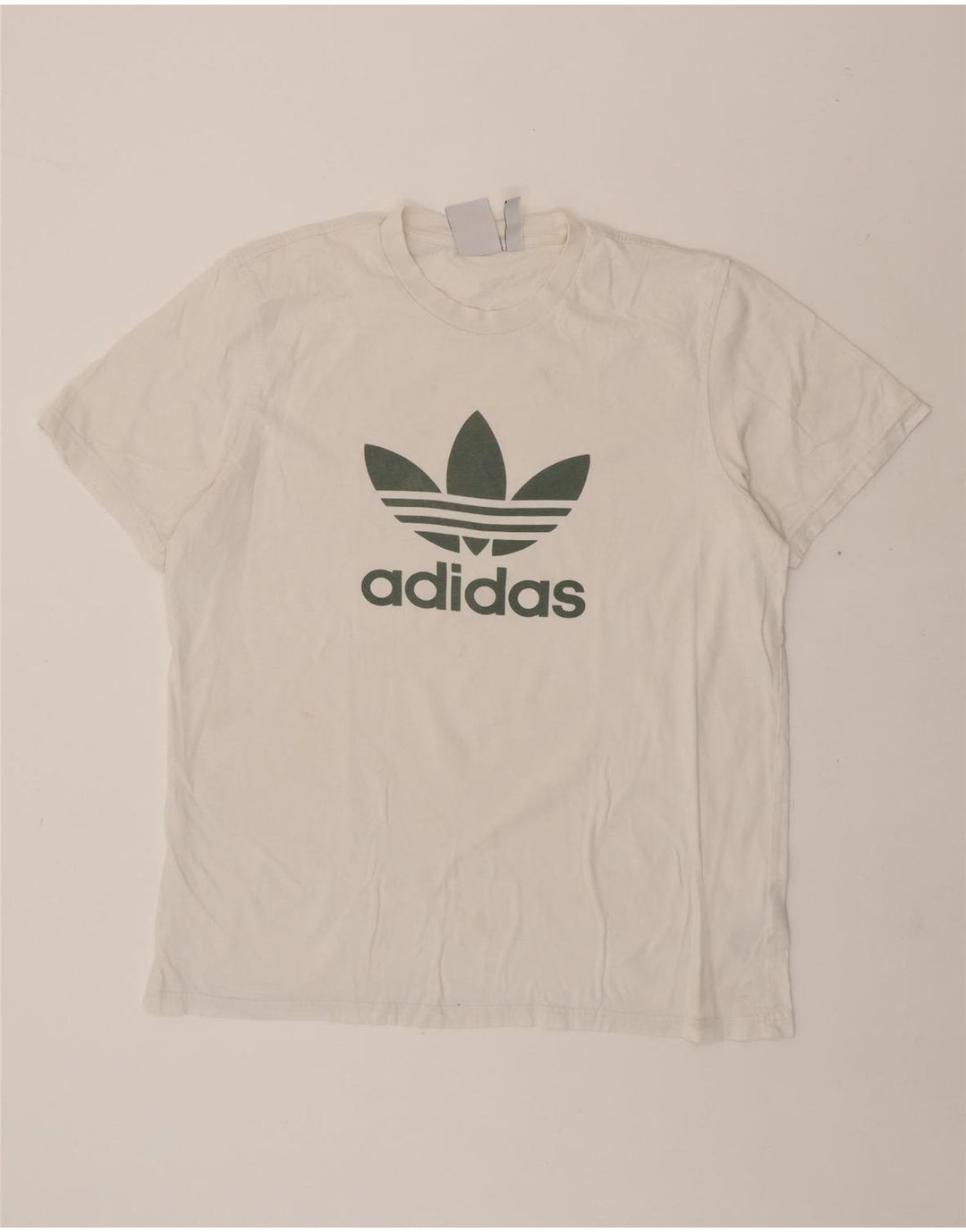 ADIDAS Mens Graphic T-Shirt Top Large White Cotton Vintage Adidas and Second-Hand Adidas from Messina Hembry 