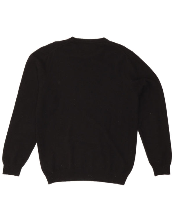Zara Pull à col rond pour homme en cachemire noir Large