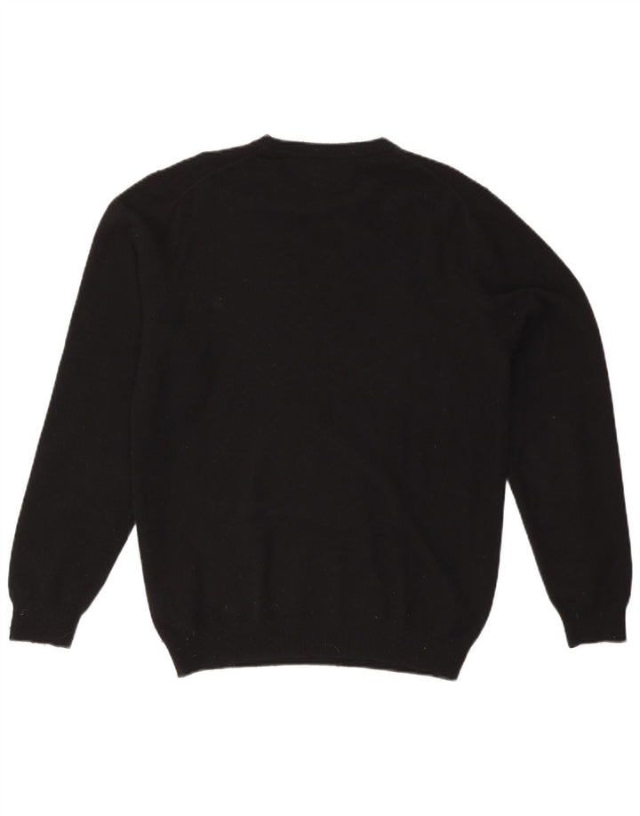Zara Pull à col rond pour homme en cachemire noir Large