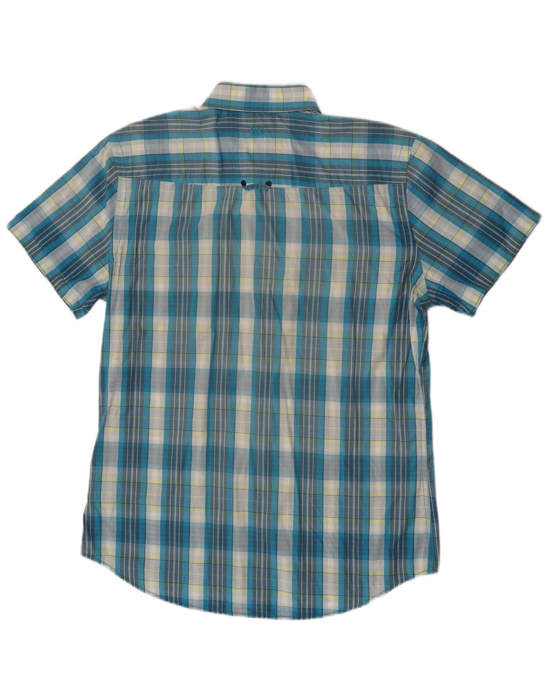 Lee Chemise à Manches Courtes Homme XL Bleu Carreaux Coton