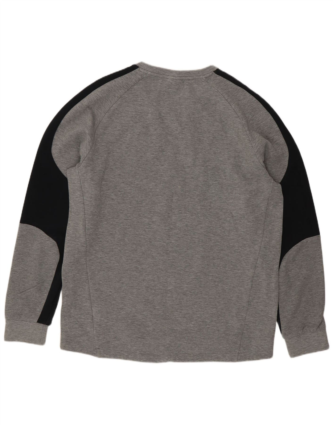 Puma Haut à manches longues pour homme en coton color block Gris Taille L