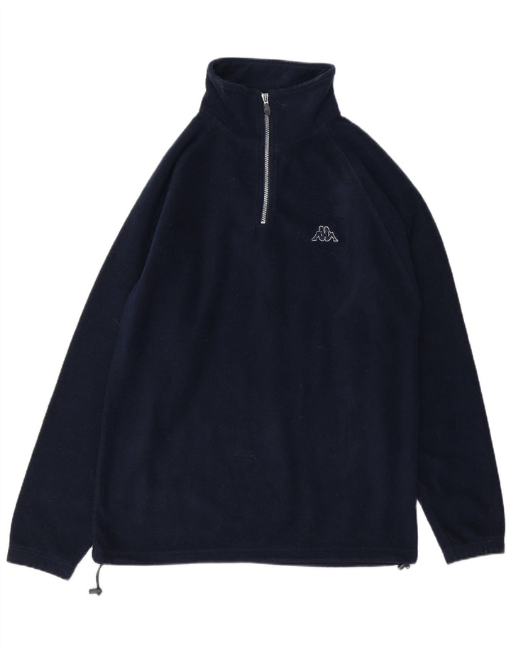 KAPPA Pull Polaire Col Zippé Homme Bleu Marine Moyen