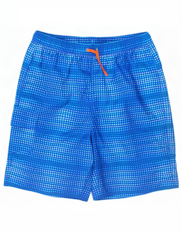 L.L.Bean Short de Bain Garçon 15-16 Ans Bleu à Pois Polyester