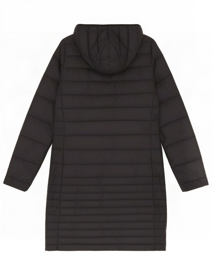 Puffa Manteau rembourré à capuche pour femme UK 8 Small Noir Nylon