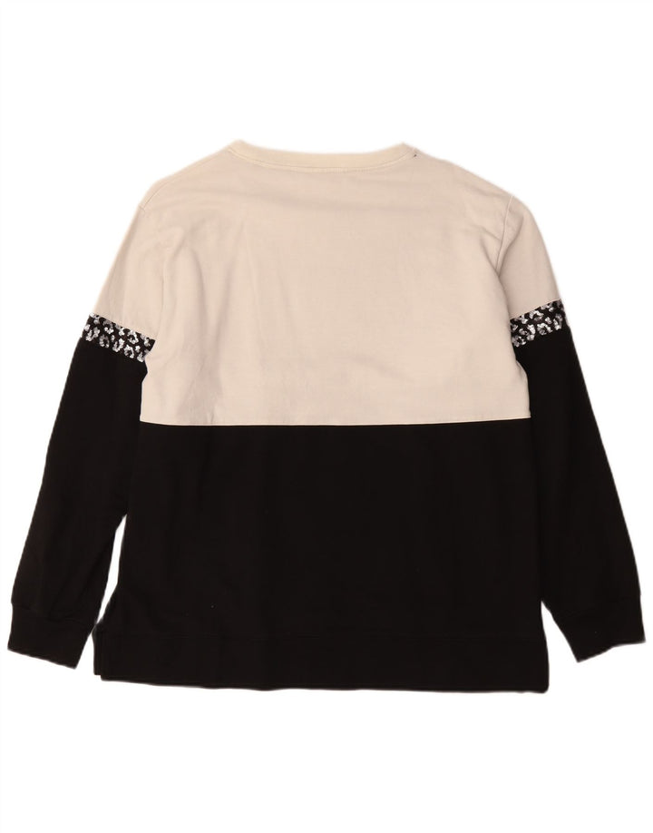Freddy Sweat-shirt graphique pour femme UK 14 Large Noir Colourblock