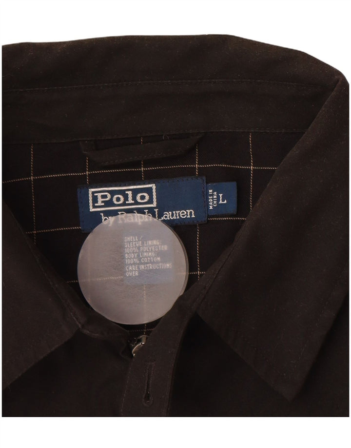 POLO RALPH LAUREN Veste Bomber Homme UK 40 Grand Coton Noir