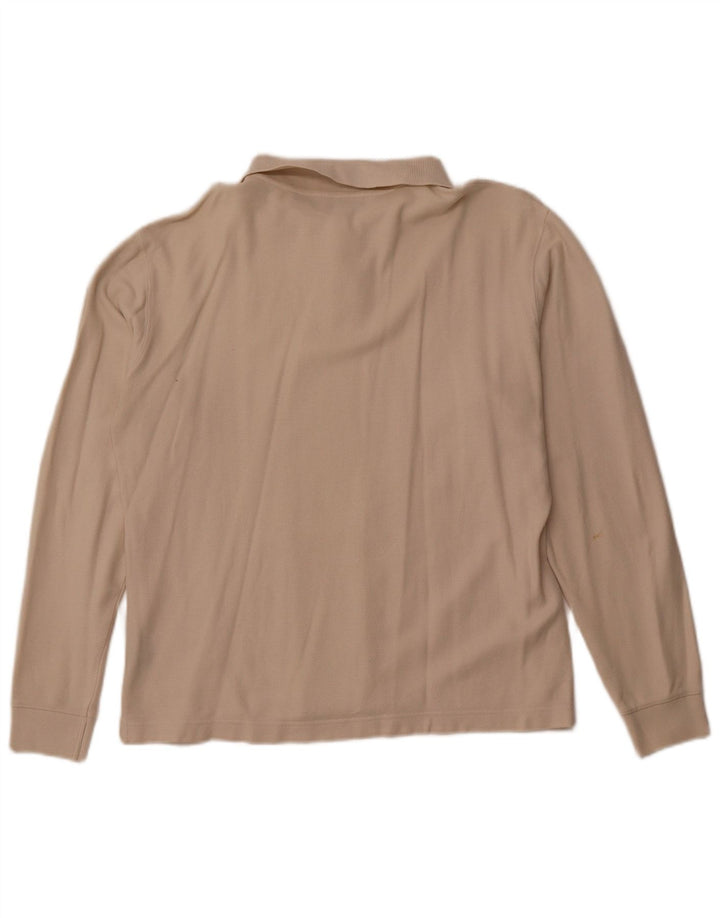 FILA Polo à Manches Longues Homme Beige Moyen