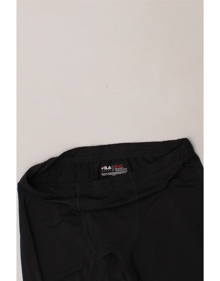 FILA Womens Leggings UK 14 Large  Grey Polyester Vintage Fila and Second-Hand Fila from Messina Hembry 