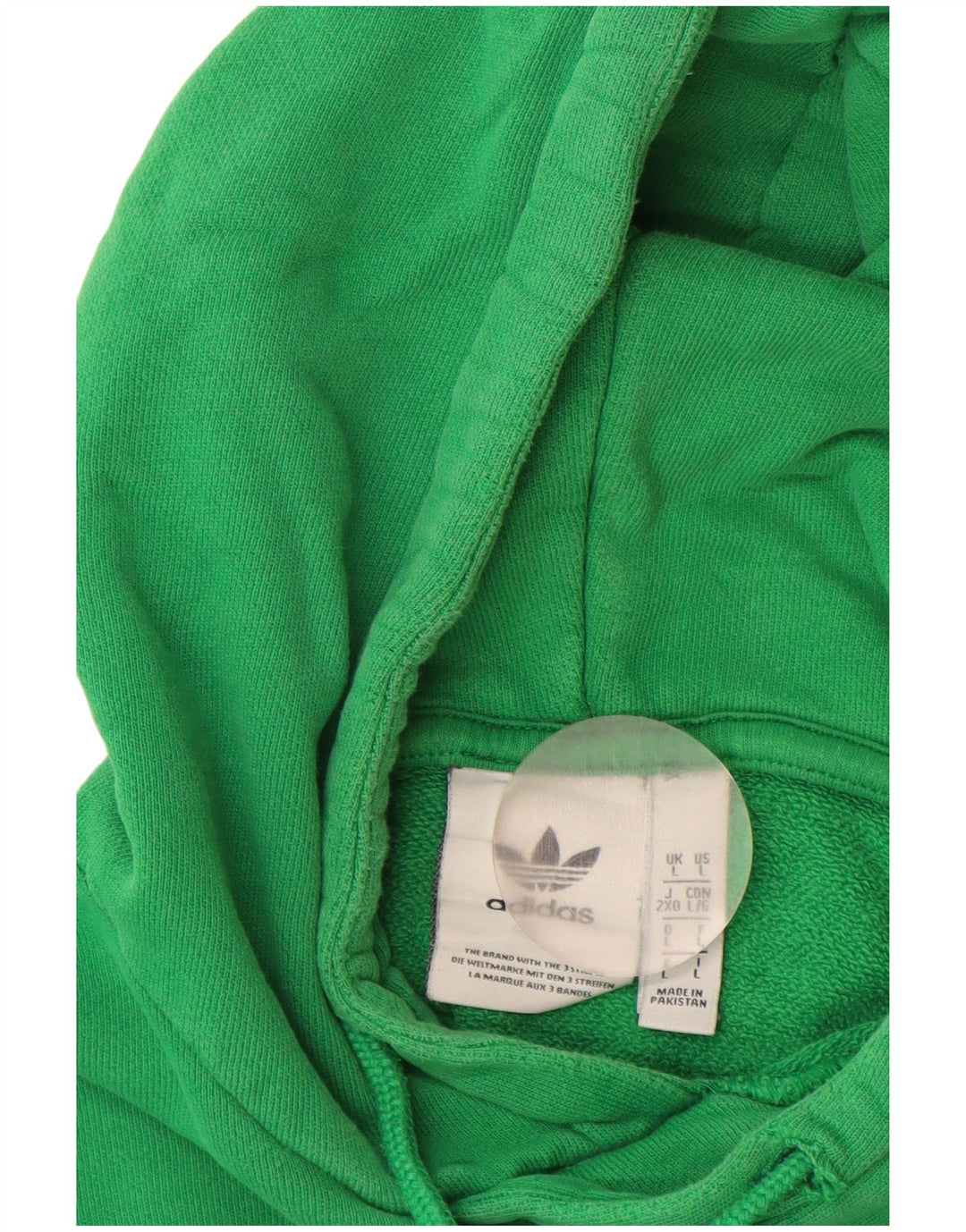 ADIDAS Pull à capuche graphique pour hommes en coton vert grand