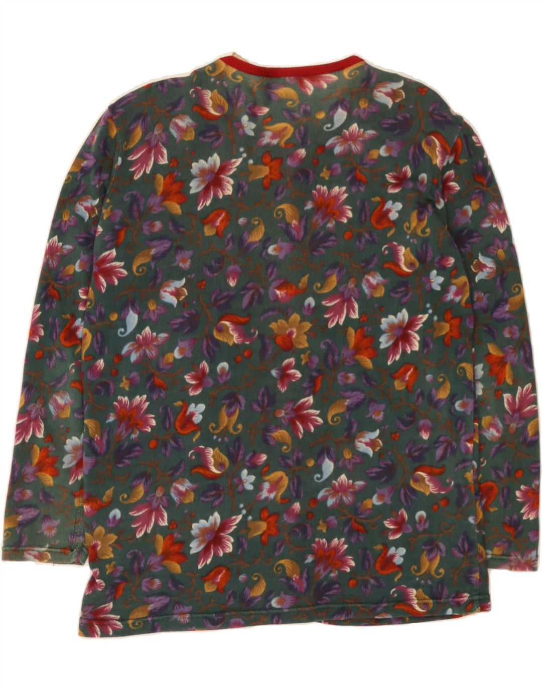 VINTAGE Womens Cardigan Sweater EU 40 Medium Multicoloured Floral Vintage Vintage and Second-Hand Vintage from Messina Hembry 