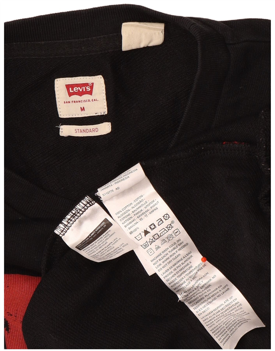 Levi's Sweat-Shirt Standard Graphic Homme Noir Moyen Coton