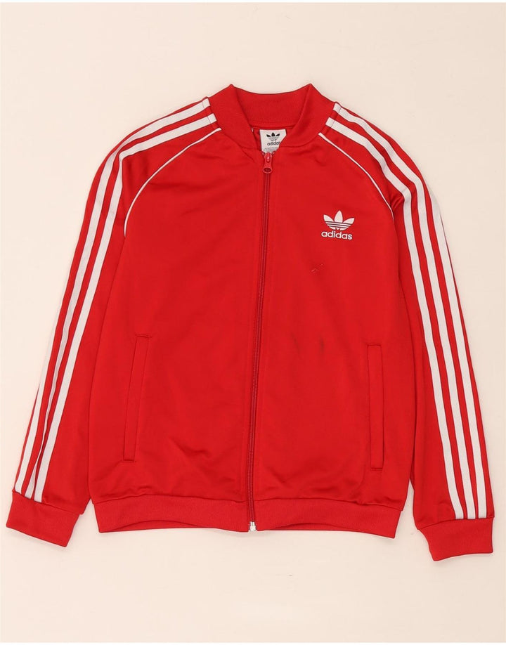 Veste de survêtement Adidas Garçon 10-11 ans Rouge Polyester