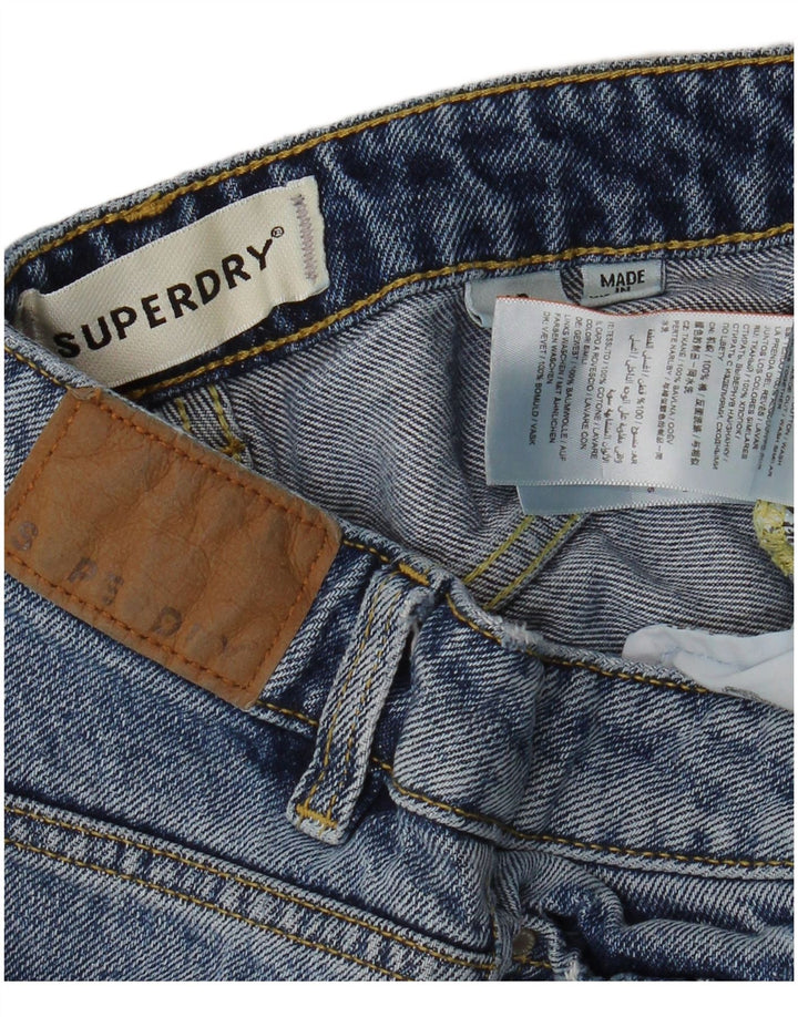 SUPERDRY Short en Jean Femme W26 Petit Bleu Coton