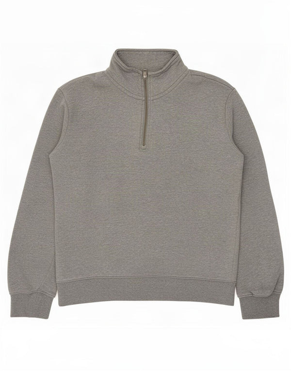 Marks & Spencer Sweat-shirt à col zippé pour homme Petit gris Coton