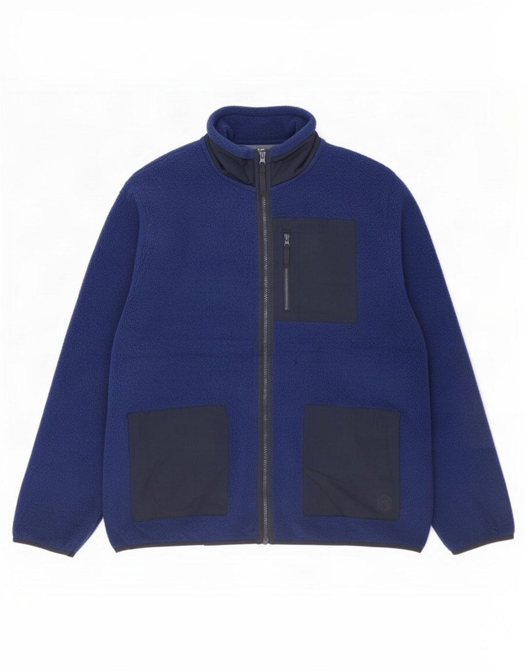 Marks & Spencer Veste polaire pour homme UK 40 Large Bleu Colorblock Polyester