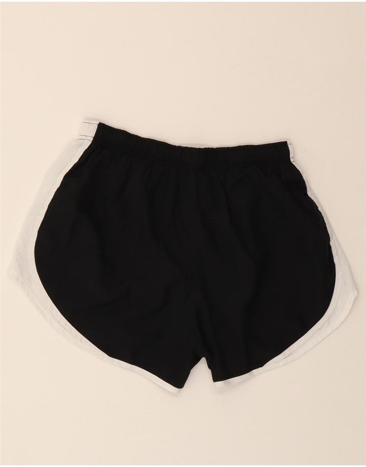 NIKE Womens Dri Fit Sport Shorts UK 12 Medium  Black Colourblock Polyester Vintage Nike and Second-Hand Nike from Messina Hembry 