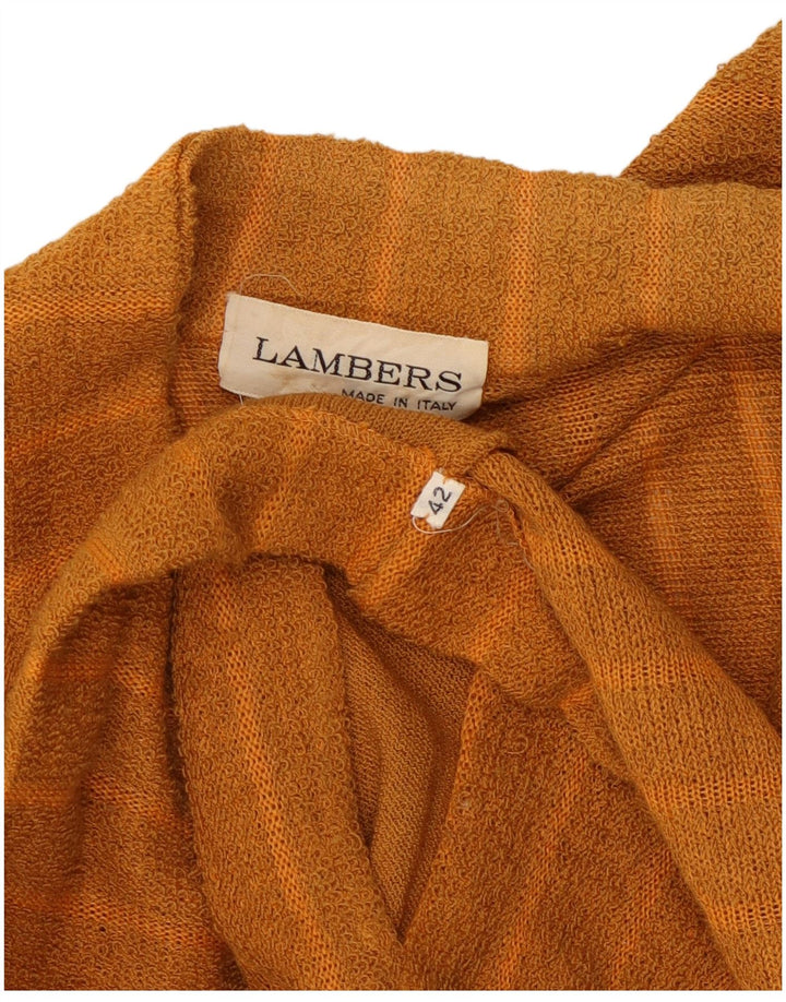 Lambers Cardigan long pour femme IT 42 à fines rayures orange moyen