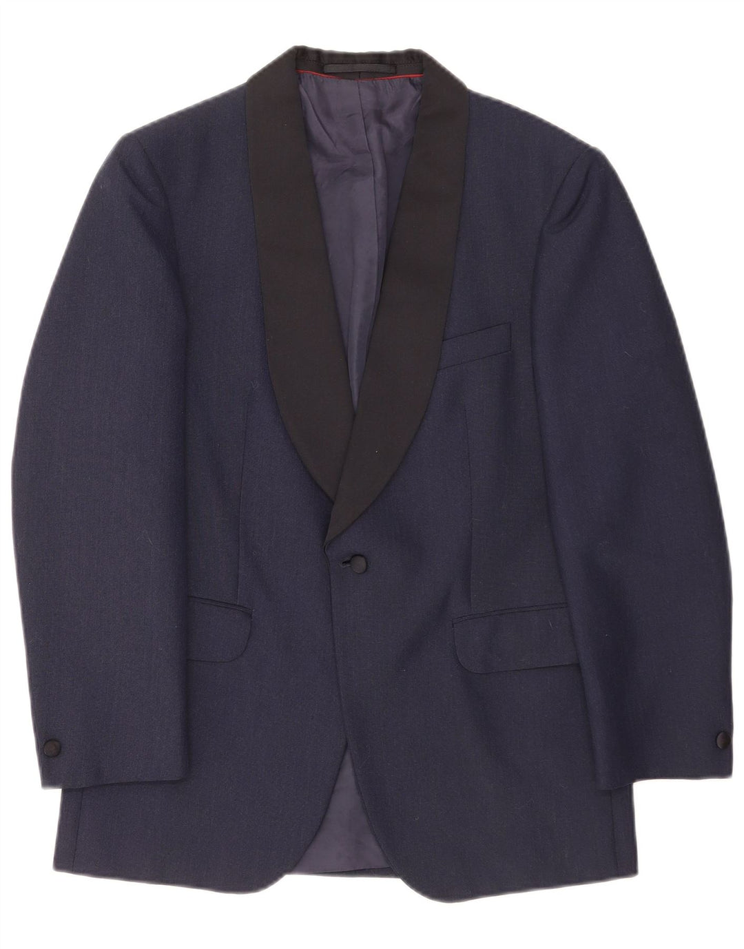 Kruunu Veste Blazer 1 Bouton pour Homme UK 36 Petite Laine Colorblock Bleu Marine