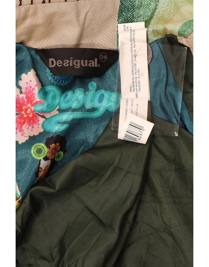 Desigual Trench graphique pour femme EU 38 Polyester géométrique beige moyen