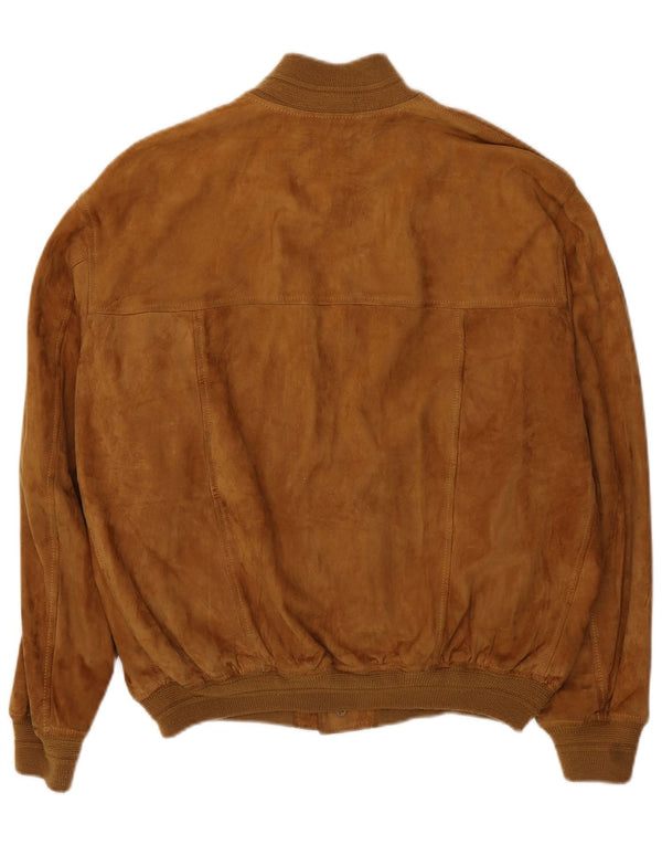 veste bomber en daim vintage pour homme UK 42 XL Marron