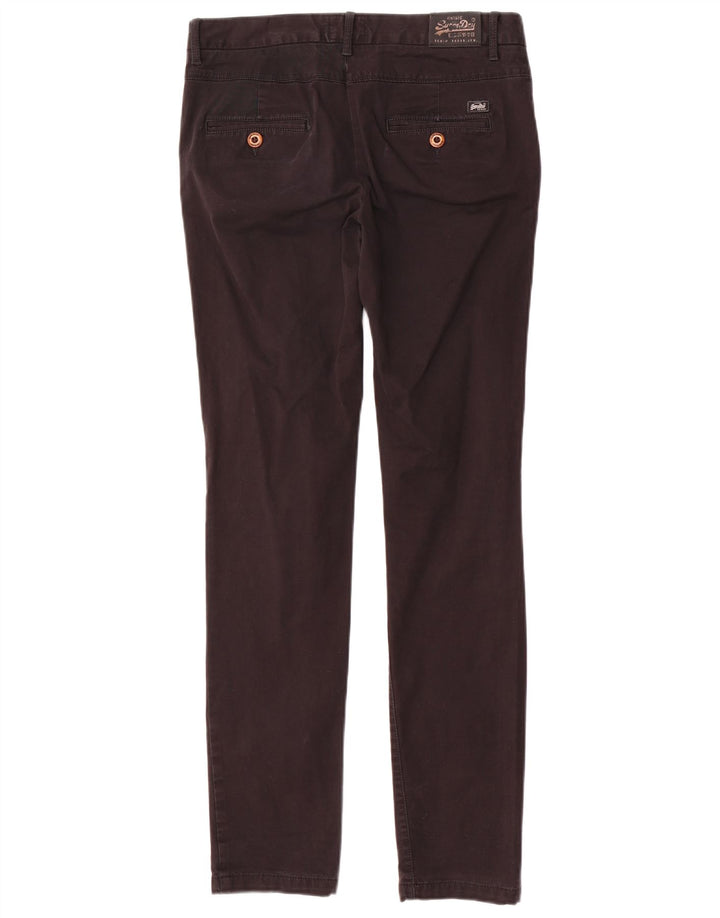 SUPERDRY Pantalon Chino Slim Femme Petit W27 L31 Noir