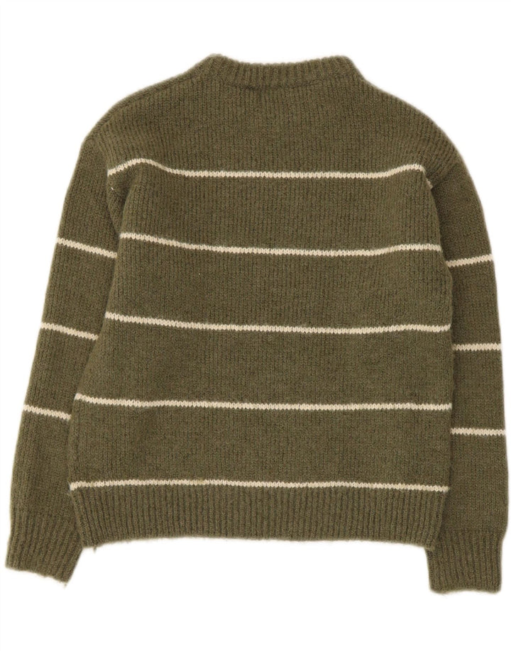 Zara Pull ras du cou pour garçon 8-9 ans Kaki Rayé Polyester