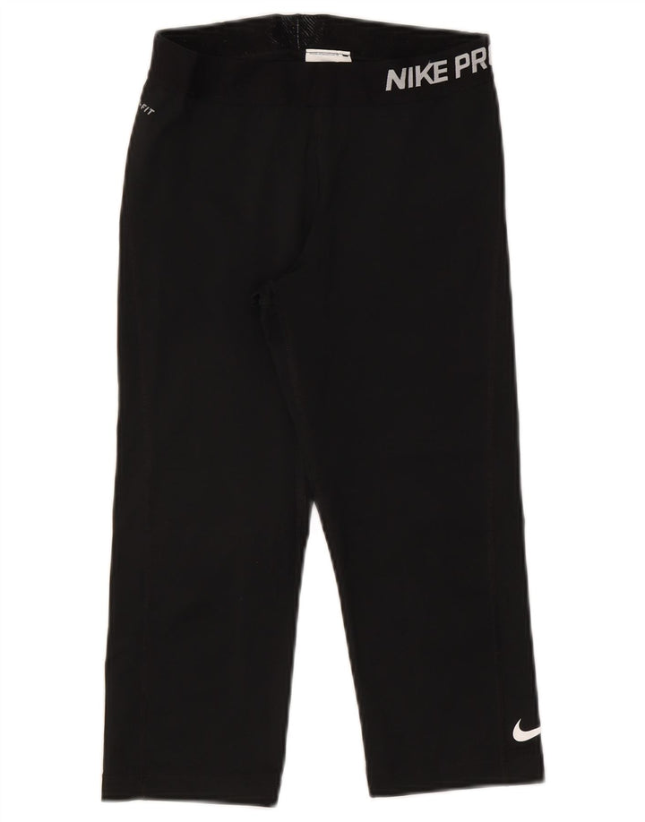 Nike Legging Capri Dri Fit Graphic pour femme UK 12 Noir moyen Polyester